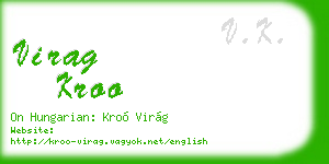 virag kroo business card
